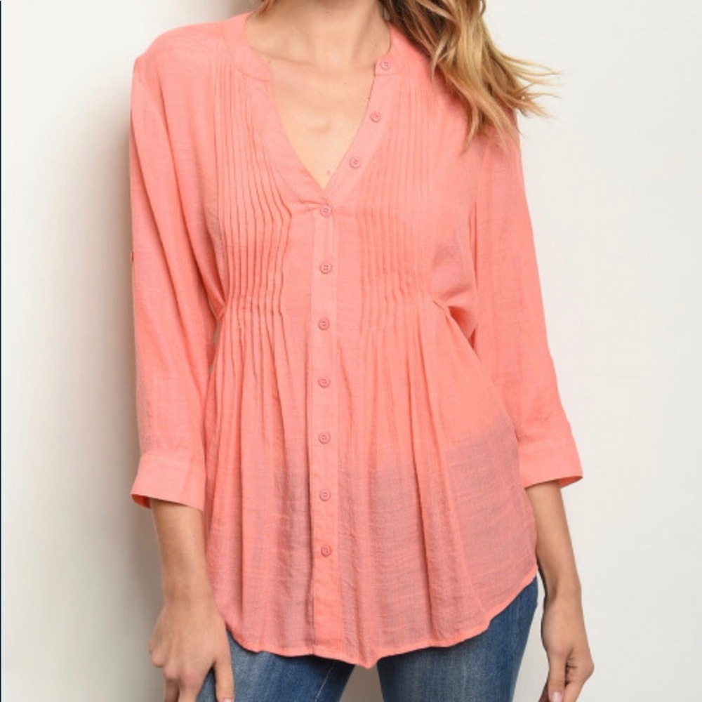 Sale! Coral Tunic Top